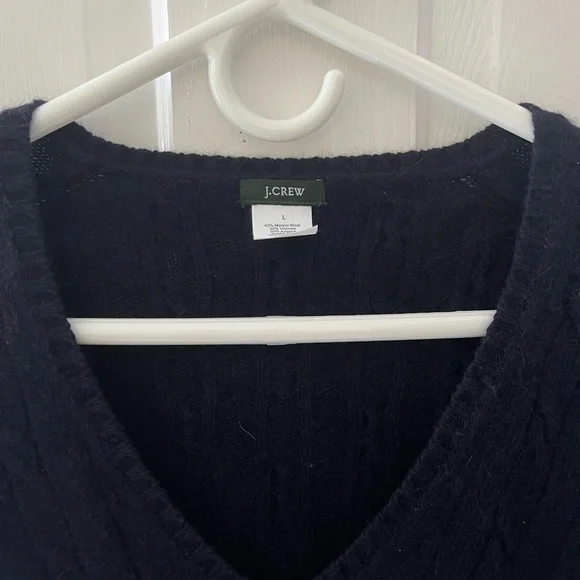 J. Crew Navy V-Neck Sweater - Picture 2 of 3